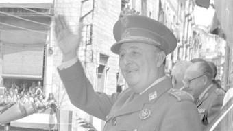 El dictador Francisco Franco durant la visita que va fer a Girona el 17 de maig del 1960 FONT: AJUNTAMENT DE GIRONA. CRDI