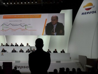 Última junta d'accionistes de Repsol.  AFP