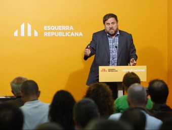 Oriol Junqueras, aquí en un consell nacional d'ERC al juny, es proposa repetir com a president del partit ORIOL DURAN / ARXIU