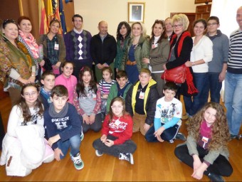 Visita dels participants del Programa Comenius a l'Ajuntament. CEDIDA
