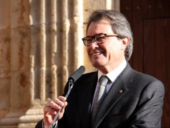 El president de la Generalitat, Artur Mas, aquest diumenge a Arnes ACN