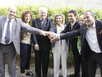 Els representants dels municipis a la presentació de l'associació, a mitjans de l'any passat AJ. SANTA PERPÈTUA