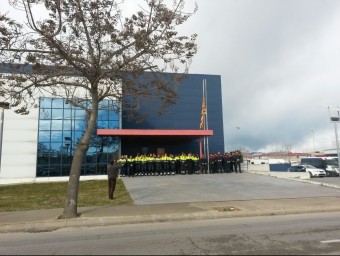 Mossos concentrats a la comissaria de trànsit de Girona