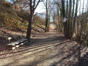 El camí ral de Campdevànol, un dels indrets per on passa el recorregut de la cursa solidària. J.C