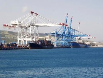 Imatge del port Tanger Med, inaugurat el 2007, una de les infraestructures més importants per al país nord-africà.  ARXIU/AMDI