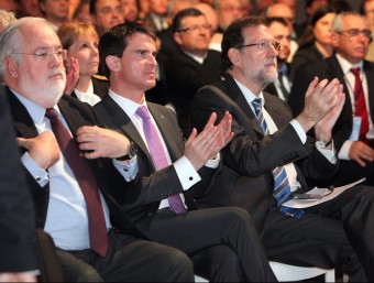 Arias Cañete, Manuel Valls i Mariano Rajoy a Montesquiu