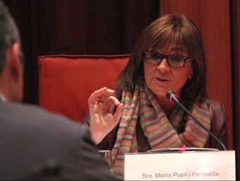 Marta Pujol Ferrusola, filla de l'expresident de la Generalitat, aquest dilluns a la comissió sobre el frau fiscal del Parlament ACN
