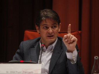 Oriol Pujol , en la seva compareixença en la comissió d'investigació sobre el frau fiscal, al Parlament, al març ORIOL DURAN