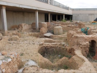 Vista parcial de les troballes de la vila romana de Paterna. EL PUNT AVUI