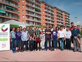 La foto de Compromís d'Esquerres per Figueres, amb del Fresno ( segona per l'esquerra, amb samarreta de Podemos). EPA