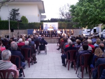 La presentació de la candidatura de CiU a Llançà es va fer a la plaça Catalunya del Port de Llançà. EPA