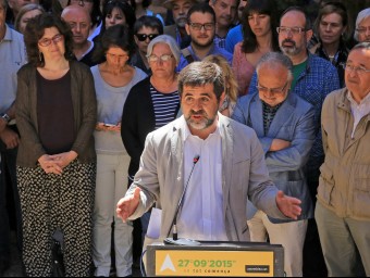 Jordi Sànchez, dissabte passat a Cardona, després de ser escollit nou president de l'ANC JUANMA RAMOS