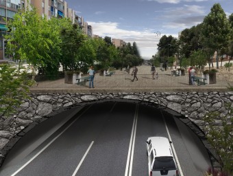 Imatge virtual de la proposta de soterrament de l'N-240 a Tarragona que fa la candidatura de CiU ARXIU