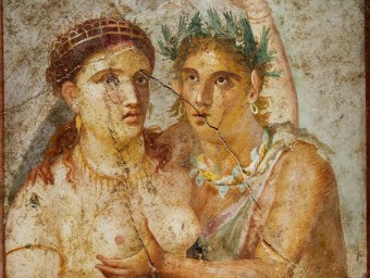 Una de les pintures que il·lustren la vida privada dels antics romans ARXIU