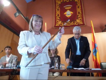L'alcaldessa de Castelló , Assumpció Brossa, en el ple de constitució. E.CARRERA