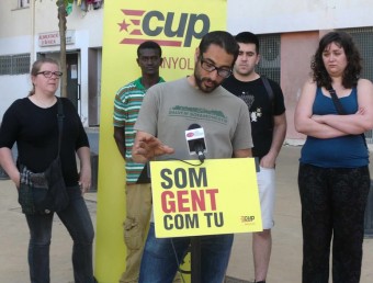 Non Casadevall intervenint en un acte de la campanya de les eleccions municipals de Banyoles. EPA