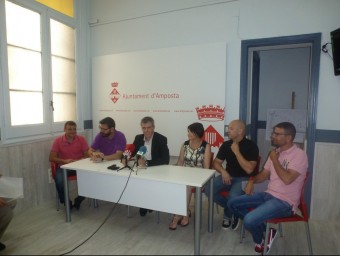 L'alcalde d'Amposta , ahir en la roda de premsa de presentació del nou cartipàs municipal SETMANARI L'EBRE