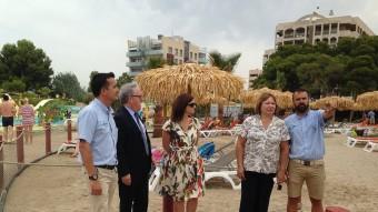 Les autoritats van visitar la nova platja de sorra natural INFOCAMP