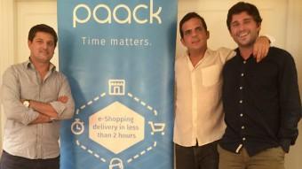 Els tres fundadors de l'empresa: Victor Obradors, Fernando Benito i Xavier Rosales.  ARXIU