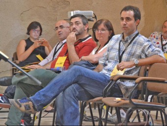 Ferran Civit, a la dreta, durant el Congrés regional d'ERC celebrat el cap de setmana passat A. GONZÀLEZ