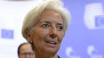Christine Lagarde, directora gerent de l'FMI, dilluns passat a Brussel·les THIERRY CHARLIER / AFP
