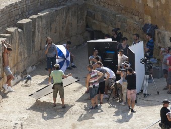 A view of a film shoot in Tarragona's Roman amphitheatre.  ARCHIVE / TJERK VAN DER MEULEN