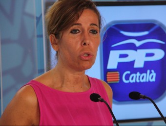 Alícia Sánchez-Camacho, presidenta del Partit Popular Català (PPC), durant la seva roda de premsa ACN
