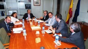 Mir, Villas, Solsona i Alturo amb representants del Ministeri de Foment AJ. BORGES