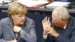 La cancellera alemanya, Angela Merkel, i el ministre de Finances, Wolfgang Schäuble, aquest dimecres al Bundestag REUTERS