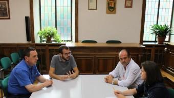 Els alcaldes aranesos reunits ahir per abordar els problemes de subminstrament de la telefonia ACN