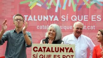 Iñigo Errejón i Lluís Rabell, en un acte de Catalunya Sí que es Pot a Castelldefels ACN