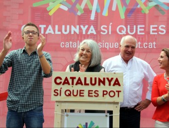 Iñigo Errejón i Lluís Rabell, en un acte de Catalunya Sí que es Pot a Castelldefels ACN