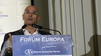 El cap de llista de Junts pel Sí, Raül Romeva, a Madrid EFE