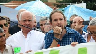 El líder de Podem, Pablo Iglesias, s'ha dirigit als treballador de Valeo, en vaga ACN