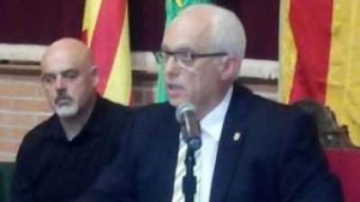 L'alcalde de Solivella, Enric Capdevila, el dia de la sessió de la presa de possessió del càrrec AJUNTAMENT DE SOLIVELLA