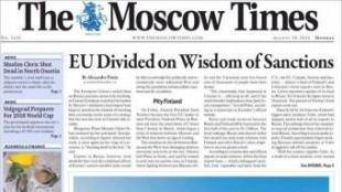 Una portada del diari The Moscow Times EPA