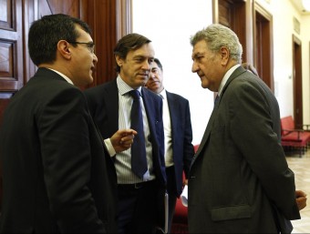 El portaveu del PP, Rafael Hernando, i el president del Congrés, Jesús Posada EP