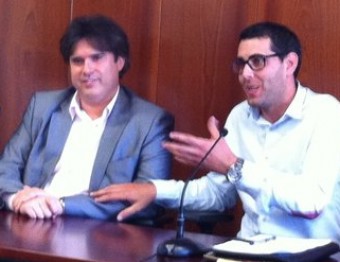 Pere Vila i Guillem Cusí , en una imatge del ple d'investidura del passat mes de juny GISELA PLADEVEYA