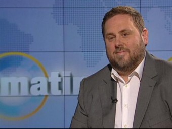 El president d'ERC, Oriol Junqueras al plató d'‘Els matins' de TV3