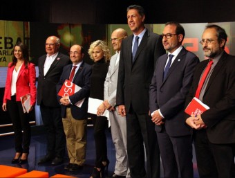 Els candidats de les llistes polítiques de les eleccions catalanes a un debat de tv3.  ARXIU