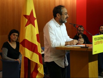 Antonio Baños, aquest dijous en la conferència de la CUP JUANMA RAMOS