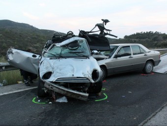 L'accident es va produir ahir a l'N-260, on un automòbil va xocar contra un altre NEREA GUISASOLA (ACN)