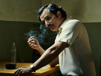 Wagner Moura plays an immensly credible Pablo Escobar in the Netflix series, Narcos.