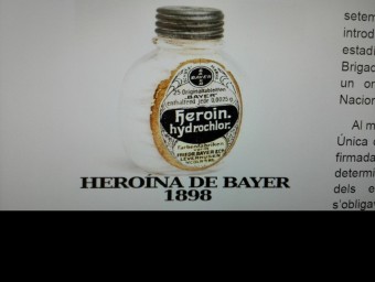 Un pot d'heroïna de quan Bayer la comercialitzava