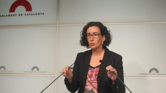 Marta Rovira, portaveu de JxSí, aquest dilluns al faristol del Parlament EUROPA PRESS
