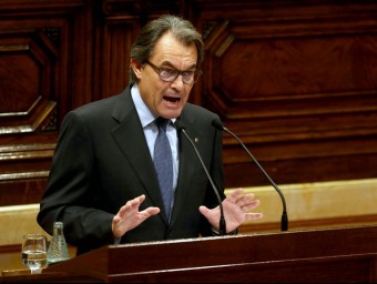 El president de la Generalitat, Artur Mas, durant el discurs d'investidura al ple del Parlament EFE