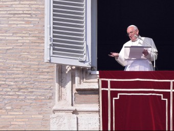 El Papa Francesc durant la pregària de l'Àngelus EFE