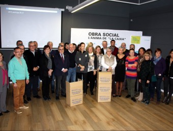 Organitzadors i voluntaris van presentar ahir al Caixafòrum Lleida la setena edició del Gran Recapte ACN