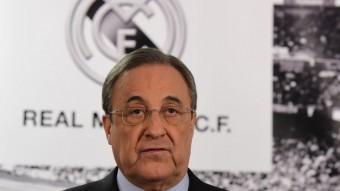Florentino Pérez, en la seva compareixença per parlar de la crisi del Madrid AFP