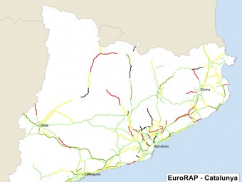 El mapa amb els trams estudiats RACC